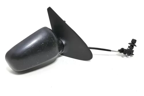 VW Polo 6N manueller manuell Spiegel Außenspiegel rechts schwarz und Glas (143459)