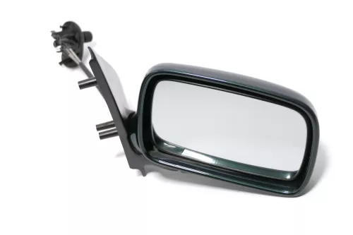 VW Polo 6N manueller mechanischer Spiegel Außenspiegel rechts Glas grün LC6M ddf (143615)
