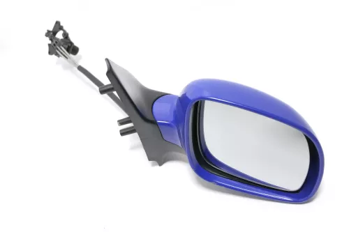 VW Polo 6N2 manueller Spiegel Außenspiegel rechts außen blau LA5C surfblue  2