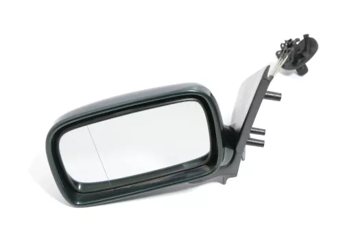 VW Polo 6N manueller manuell Spiegel Außenspiegel links mit Glas grün LC6M green