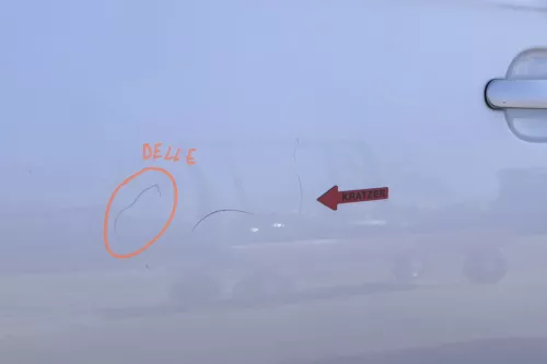 VW Eos 1F Tür vorne links Fahrertür silber LK7W ohne Anbauteile - Dellen (144549)