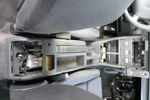 Audi A4 8E B6 B7 Mitteltunnel hinten Verkleidung um Handbremse Konsole schwarz C (144884)