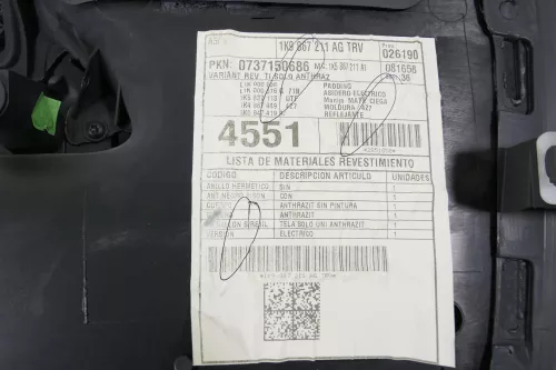 VW Golf 5 6 Variant Kombi Türverkleidung Verkleidung Tür hinten links 1K9867211A (145674)
