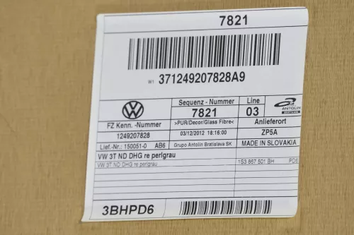 VW Up 2/3-Türer Himmel Innenraum Decke Dachhimmel Dach oben grau perlgrau (146249)