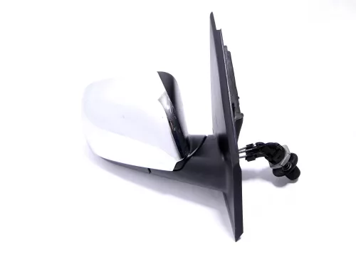 VW Polo 9N 9N3 manueller Spiegel Außenspiegel rechts vorne silber chrom Kappe (146446)