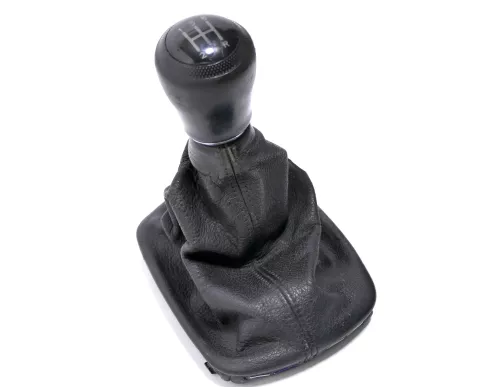 Audi A6 4B Schaltknauf Schaltsack Schaltknüppel original 5-Gang Leder schwarz (146987)
