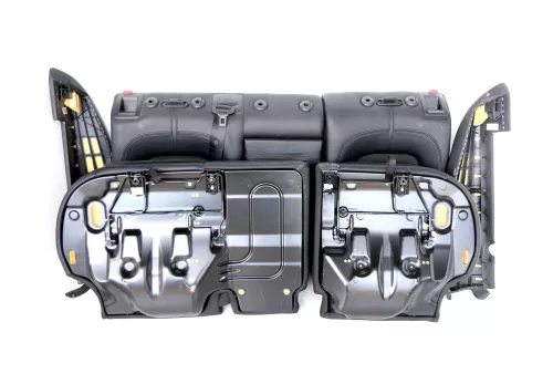 Passat 3C Kombi Sitz Rückbank Rücksitzbank Sitze Leder Lehne alcantara schwarz (147198)