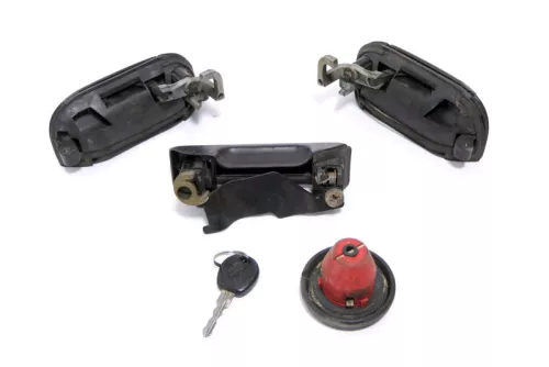 VW T4 Türschloß Tür Türgriff Schloß vorne links + rechts + Schlüssel Tankdeckel  (148205)