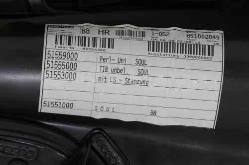 1x A4 8K B8 Türverkleidung Verkleidung Tür hinten rechts schwarz  (148792)