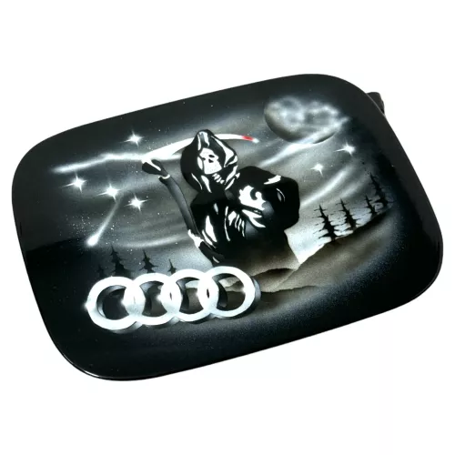 A6 4B 4Z Tankdeckel Tankklappe Tank Deckel Klappe schwarz Airbrush Sensenmann (149175)
