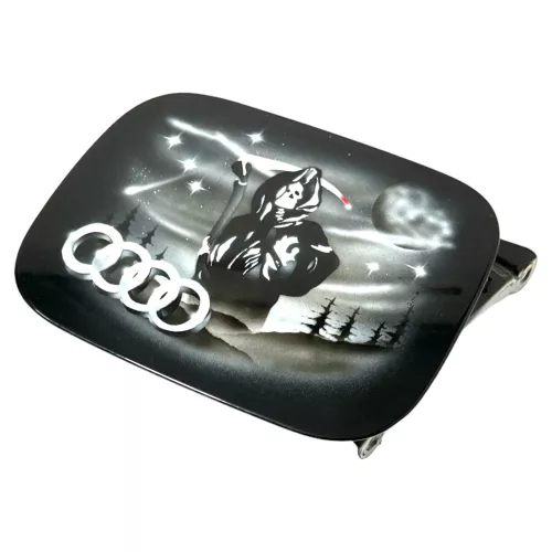 A6 4B 4Z Tankdeckel Tankklappe Tank Deckel Klappe schwarz Airbrush Sensenmann (149175)