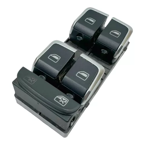 A4 8K A5 ektrischer Fensterheber Schalter vorne links 4-Fach Chrom silber +Spieg (149332)