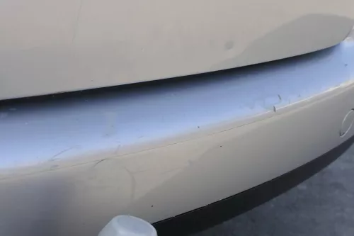 VW Touran 1T Stoßstange hinten Heckstoßstange Stoßfänger silber grau LA7W metall (150286)