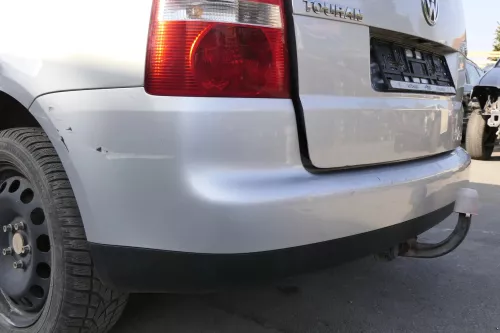 VW Touran 1T Stoßstange hinten Heckstoßstange Stoßfänger silber grau LA7W metall (150286)