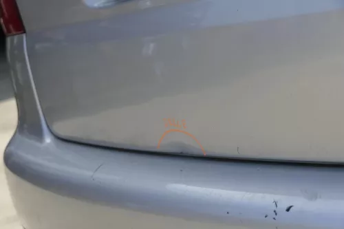 VW Touran 1T Stoßstange hinten Heckstoßstange Stoßfänger silber grau LA7W metl (150300)