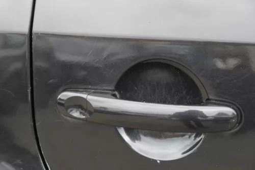VW Touran 1T 1T3 Tür hinten rechts schwarz metallic LC9Z black metal  + Scheibe (150684)