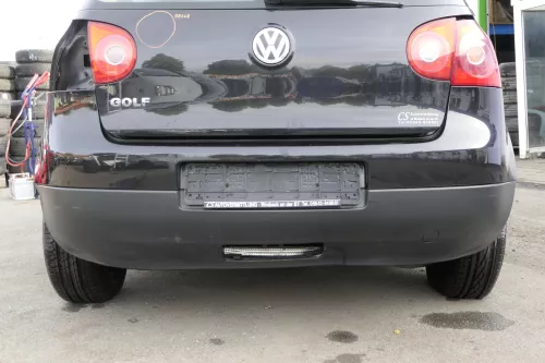 VW Golf 5 1K Limousine Stoßstange hinten Heckstoßstange schwarz LC9Z AHK auschni (150693)