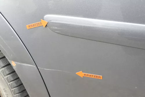 VW Touran 1T 1T3 Tür hinten rechts grau LD7X Platinumgrey  (150915)