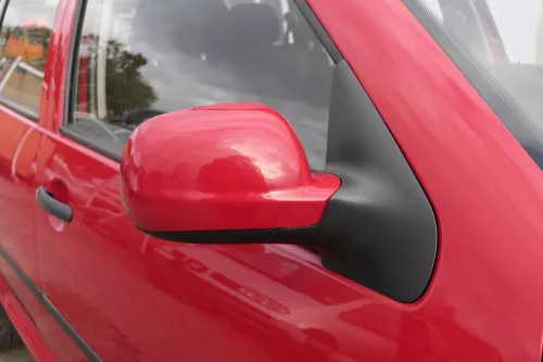VW Golf 4 Bora manueller Spiegel vorne rechts Außenspiegel rot  (151279)