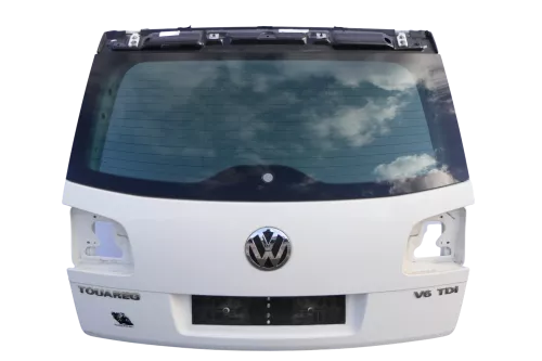 VW Touareg Heckklappe hinten Kofferraumklappe mit Scheibe weiß LR9A (151306)