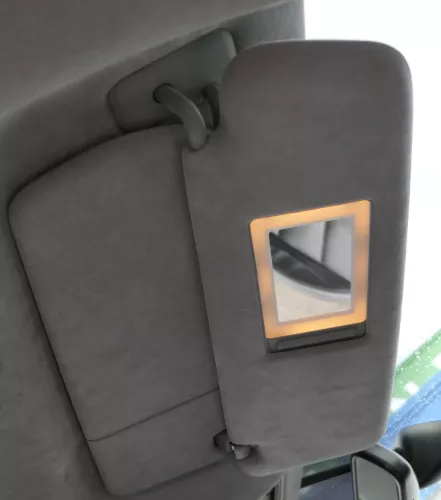 VW Touareg 7L Sonnenblenden Sonnenblende grau rechts 7L6857552AR doppelt kristal (151330)