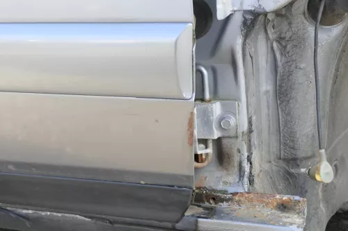 Audi A6 4A C4 Tür Türblatt vorne rechts Beifahrertür grau LY7L - ohne Anbauteile (151509)
