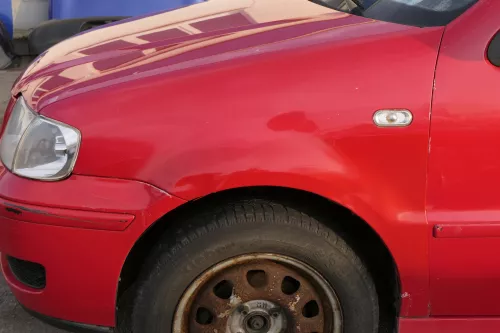 VW Polo 6N2 Kotflügel vorne links rot LP3G (bis auf den Schweller) (151815)