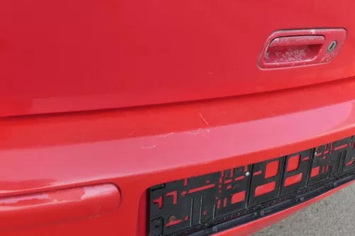 VW Polo 6N2 Stoßstange hinten Heckstoßstange Stoßfänger rot LP3G flash (151820)
