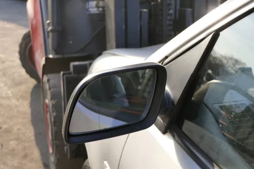 VW Polo 9N 9N3 elektrischer Spiegel Außenspiegel links vorne schwarz matt unla (151895)