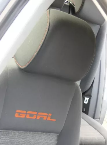 VW Golf Plus 5M 5 1K Kopfstützen Kopfstütze vorne rechts links orange Nähte GOAL