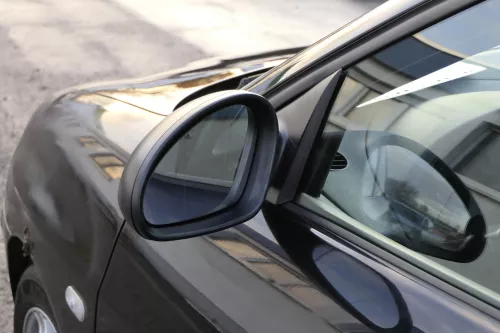 Seat Ibiza 6L mechanischer mechanis manuell Spiegel Außenspiegel links schwarz m (152302)