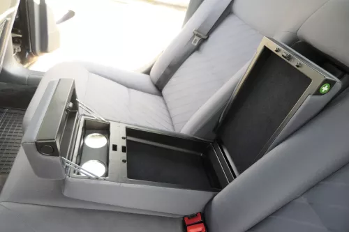 Audi A8 4D Avant Sitz Rückbank Rücksitzbank hinten Ski aquablau  (152317)