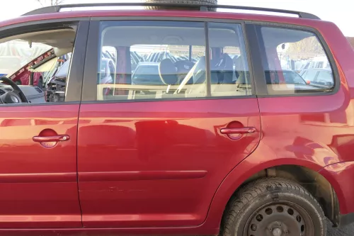 VW Touran 1T 1T3 Tür hinten links rot braun LA3W red spice mit Scheibe