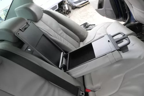 VW Passat 3C Limousine Sitz Rückbank Sitzfläche Sitze Leder grau hinten (152621)