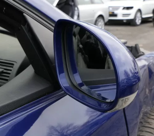 VW Passat 3C elektrischer Spiegel Außenspiegel rechts blau LC5E anklappbar Umfel (152696)