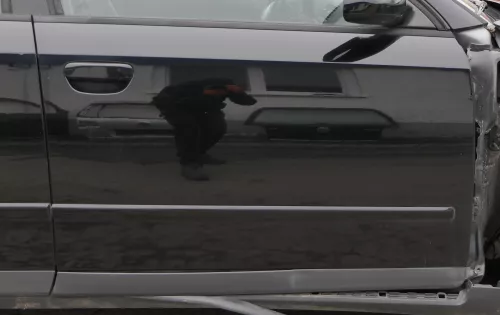 Audi A4 B6 8E nur Türblatt Tür vorne rechts Beifahrertür schwarz LY9B brilliants (152813)
