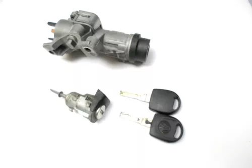 VW Polo 9N 9N3 Schloßsystem 1x Türschloß 2x Schlüssel Zündschloß (153513)