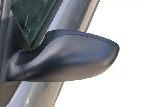 Seat Ibiza 6L mechanischer manuell Spiegel Außenspiegel links schwarz matt blac (153585)