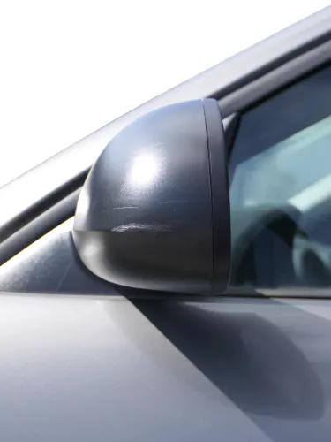 Seat Ibiza 6L mechanischer manuell Spiegel Außenspiegel links schwarz matt blac (153585)