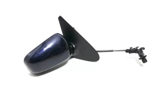 VW Polo 6N manueller manuell Spiegel Außenspiegel rechts blau LC5H atlant & Glas (153794)