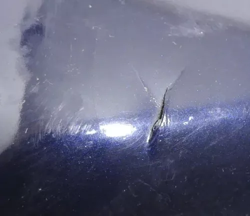 VW Polo 6N manueller manuell Spiegel Außenspiegel rechts blau LC5H atlant & Glas (153794)