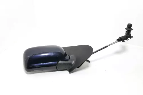 VW Polo 6N manueller manuell Spiegel Außenspiegel rechts blau LC5H atlant & Glas (153794)