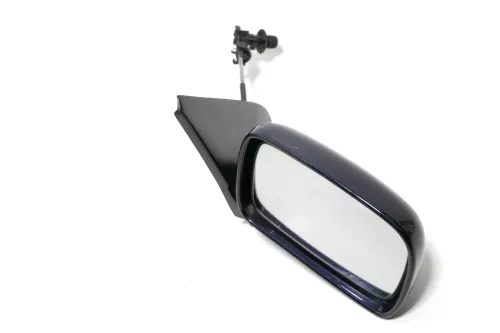 VW Polo 6N manueller manuell Spiegel Außenspiegel rechts blau LC5H atlant & Glas