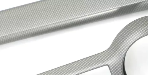 Skoda Octavia 1Z vorne Dekor Leisten alu silber Abdeckung Lichtschalter Leiste (155092)