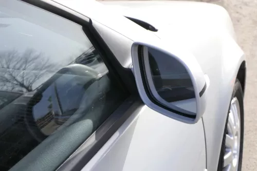 VW Golf 4 Bora manueller Spiegel vorne rechts Außenspiegel silber grau LB7Z Glas (155185)