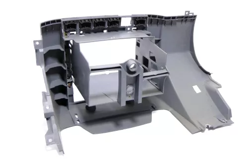 Skoda Fabia 6Y Mittelkonsole Verkleidung um Radio schwarz 6Y1858089A 63L (155365)
