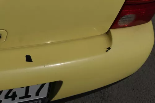 VW Lupo Stoßstange hinten Heckstoßstange Stoßfänger gelb LD1B 6X0807421E (155678)