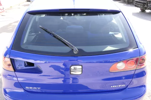 Seat Ibiza 6L Heckklappe Klappe hinten Kofferraumklappe blau LS5G ohneBremsleuch (155718)