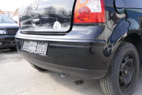 VW Polo 9N 9N3 Stoßstange Heckstoßstange hinten schwarz L041 uni black Spoiler (155951)