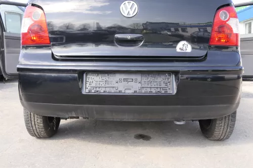 VW Polo 9N 9N3 Stoßstange Heckstoßstange hinten schwarz L041 uni black Spoiler (155951)